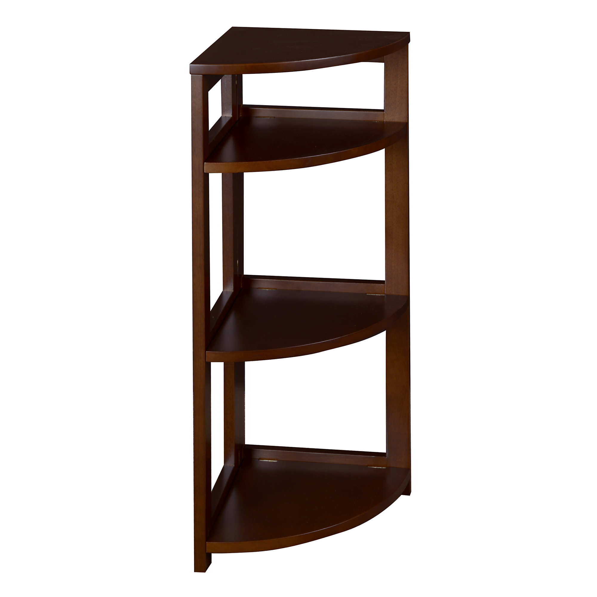 Regency Flip Flop Corner Folding Bookcase — 34in. Height, 3 Shelves, Solid Hardwood, Mocha, Model# FFC3412MW